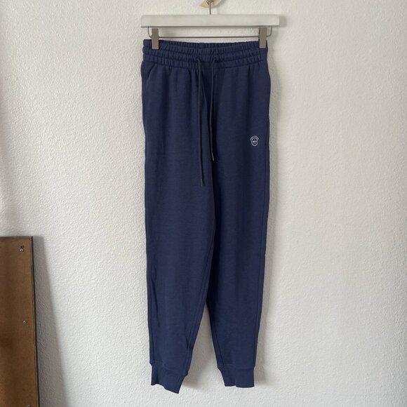 Allbirds R&R High Rise Fleece Jogger Sweatpants Navy Size Small - Picture 2 of 9